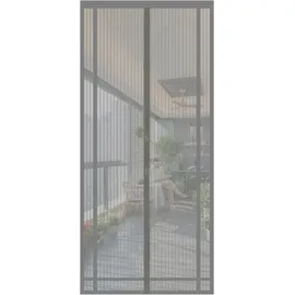 Sekey Fliegengitter Balkontür zuschneidbar – Magnet & selbstklebend, ohne Bohren | Insektenschutzvorhang für Balkon-, Terrassen- und Zimmertüren, 160x230 cm, Grau