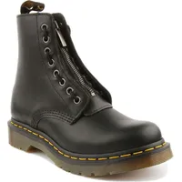 Dr. Martens 1460 Pascal Frauen Stiefelette aus Nappa Leder Mit Reißverschluss Vorne Schwarz, 38 EU – 38 EU