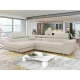 Mirjan24 Ecksofa Torezio Cord, mit Bettkasten und Schlaffunktion, Einstellbare Kopfstützen, 274x203x70-90 cm Wohnzimmer, Sofas & Couches, Wohnlandschaften, Ecksofas