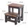 DESIGN DELIGHTS Trittleiter, Graubraun, Holz, 37x46x37 cm, Wohnzimmer, Hocker