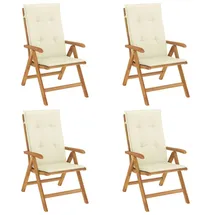 vidaXL Gartenstuhl 74,5 x 0 x 104 cm braun 4 St.