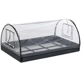 Outsunny Gewächshaus mit aufrollbaren Fenstern transparent 120 x 79 x 53 cm