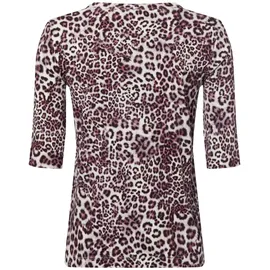 Marc Cain Shirt ecru / aubergine | schwarz XXL