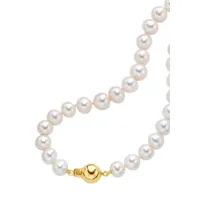 Perlenkette FIRETTI "Schmuck Geschenk Gold 585 Halsschmuck Halskette Perle", gold (gelbgoldfarben, weiß), Halsketten, Damen, Gelbgold 585-Perlen, L: 48cm, Gelbgold 585, Perlen, mit Süßwasserzuchtperlen