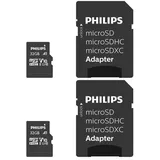 Philips MicroSDHC 2-Pack 32GB Class 10 UHS-I U1 incl. Adapter