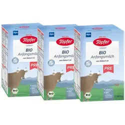 Töpfer Anfangsmilch Pre Bio 3x 600g ab der Geburt