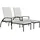furnicato Sonnenliegen 60 x 102 x 195 cm Braun