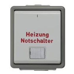 Siemens Delta Fläche Heizung-Notschalter, 1-Polig IP44
