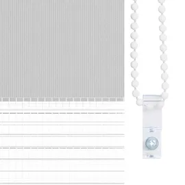 vidaXL Doppelrollo Hellgrau 40x200 cm Stoffbreite 35,9 cm Polyester