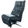 KAWOLA Relaxsessel MIKO Leder 75 x 115 x 75 cm schwarz drehbar mit Kopfteil