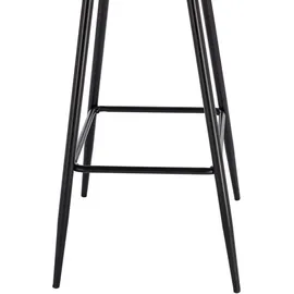 Woltu Barhocker Barstuhl Hocker Tresenhocker Bistrohocker mit Fußstütze Samt Metall, Dunkelgrau -