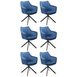 Feldmann-Wohnen Esszimmerstuhl Azalia (6 St), marineblau 6er Set blau