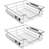 Clanmacy Schublade 2x 50cm Küchenschublade Schrankauszug Vollauszug Teleskopschublade