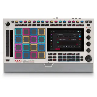 Akai Professional MPC Live III Retro - Еigenständiges, tragbares Musikproduktions‐Center mit MPCe‐Pads, Sequencer, Touchscreen, Mikrofon, Stereo Lautsprechern, Audio Interface, WLAN, Bluetooth, Akku