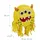 Relaxdays Pinata Monster HxBxT 35 x 34 x 9 cm Gelb