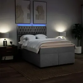 vidaXL Boxspringbett 140 x 200 cm Hellgrau