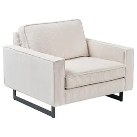 PLACES OF STYLE Loveseat »Pinto 105 cm, Cord, Chenille, Lederoptik«, mit Keder, Metallfüßen und auch in Cord Bezug erhältlich