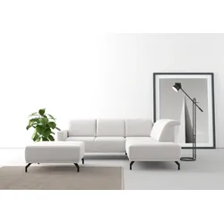 Ecksofa SIT & MORE "Bailando L-Form", silber, B:249cm H:84cm T:205cm, Sofas, wahlweise mit Kopfteilverstellung und Vorziehsitz, motorisch