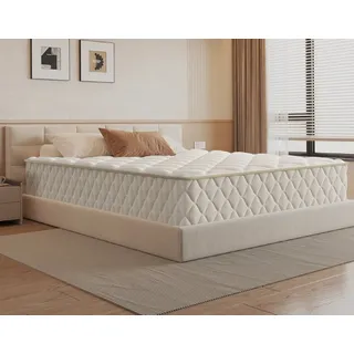 Taschenfederkernmatratze Matratze 7-Zonen Federkernmatratze H3 orthopädische matratze, Adormii, 22 cm hoch, (Federkernmatratze mit Spannbettlaken, 10-Sichten Atmungaktive Material EU-Qualitätszertifizierung), Matratze 140x200 cm, für Kinder und Erwachsene weiß 140 cm x 200 cm x 22 cm