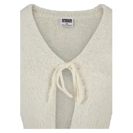 URBAN CLASSICS Tied Cropped Feather Strickjacke White Sand XL