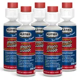 MATHÉ Classic Bleiersatz (5 x 250 ml) - Kraftstoff-Additiv für Oldtimer - Benzinadditiv - Schutz vor Ventilverschleiß - Blei-Ersatz - Benzin-Zusatz für Ottomotoren, Old- und Youngtimer - Schmierstoff