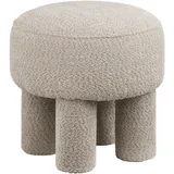 House Nordic Pouf Perth Polyester 43 x 43 cm Hellgrau