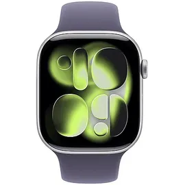 Apple Watch Series 11 GPS 46mm Silver Aluminium Sport Band purple fog M/L