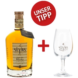 Slyrs Single Malt Whisky & Whiskyglas