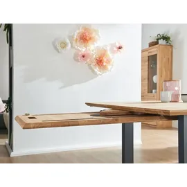 g+k möbelvertriebs Ausziehtisch 200(250)x100cm "Tirana" Wildeiche & Metall schwarz - Schwarz