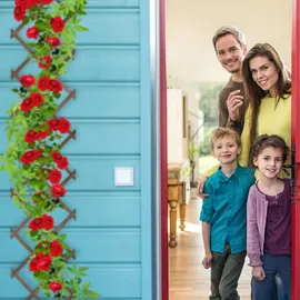 Relaxdays Rankgitter ausziehbar 180 x 30 cm Braun