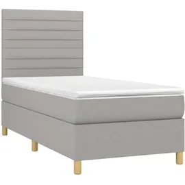 vidaXL Boxspringbett 100 x 200 cm Hellgrau