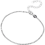 FIRETTI Silberkette Schmuck Geschenk Silber 925 Armband Kette Fußkette Bauchkette Kugeln, in verschiedenen Längen erhältlich silberfarben 26 | 1,5 mm
