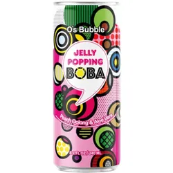 O’s Bubble Jelly Popping Boba Peach Oolong & Aloe Vera 340mL
