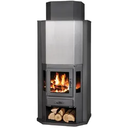 EEK A XXL-Kaminofen (185cm) Victoria Diplomat mit XXL-Brennraum schwarz– 14kW