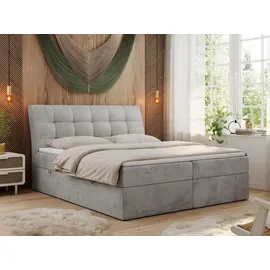 MKS Boxbett, DIEGOS 160/200 Hellgrau Velvet - H4