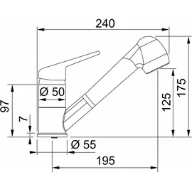 Franke Novara Plus chrom 115.0347.111