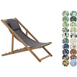 Beliani Avellino Gartenliege 200 x 54 x 70 cm Braun/Grau