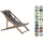 Beliani Avellino Gartenliege 200 x 54 x 70 cm Braun/Grau