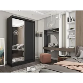 masseno Schwebetürenschrank PATRIZIA 120 x 216 x 61 cm Schwarz