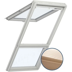 VELUX Dachfenster Lichtlösung GGL GIL LICHTBAND Holz weiß lackiert THERMO Schwingfenster, 94x118 cm (PK06)