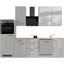 Flex-Well Küchenzeile Lund 280 cm grau