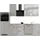 Flex-Well Küchenzeile Lund 280 cm grau