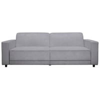 Dorel Home 3-Sitzer Allie Schlafsofa 225 cm, Bett-Funktion (108/190cm), trendiger Cord o. pflegeleichter Velours grau