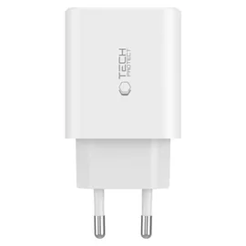 TECH-PROTECT Nc30W 3-Port-Netzwerk-Ladegerät Pd30W/Qc3.0 Weiss / Usb-a Qc 30w Wandladegerät – Weiß