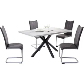 Z2 Esstisch Cleo, - grau ¦ Maße cm B: 90 H: 76