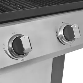 vidaXL Gasgrill BBQ 2+1 schwarz/silber