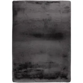 Kayoom Teppich KAYOOM "Subb 925", grau (graphit), B:200cm H:48mm L:290cm, Polyester, Teppiche, Teppich, Hochflor, Kanninchen Fell Haptik, alle Räume, leichter Glanz