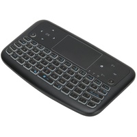 ASHATA Beleuchtete Kabellose -Tastatur mit Touchpad, Kabellose -Tastatur, Intelligente Wiederaufladbare Handheld-Fernbedienung für PC, Laptop, TV, für HTPC, für TV