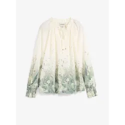 bonprix Bluse mit Seidenanteil, weiß, 44, Seide