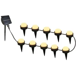 10 Mini-Solarspots 12m Schwarz Lumisky